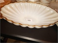 VINTAGE ANCHOR HOCKING MILK GLASS SERVING BOWL