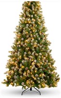 Pre-Lit Pre-Decorated Christmas Tree w/ Flocked