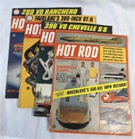 Vintage 1966 Hot Rod Magazine lot of 4 magazines