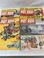 Vintage 1962 Hot Rod Magazine lot of 4 magazines