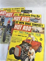 Vintage 1962b Hot Rod Magazine lot of 4 magazines