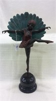 Heavy Bronze Art Nouveau Ladies Statue