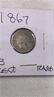 1867 3-cent piece