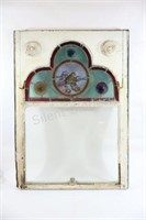 Antique Stain Glass & Hand Painted Window Pane
