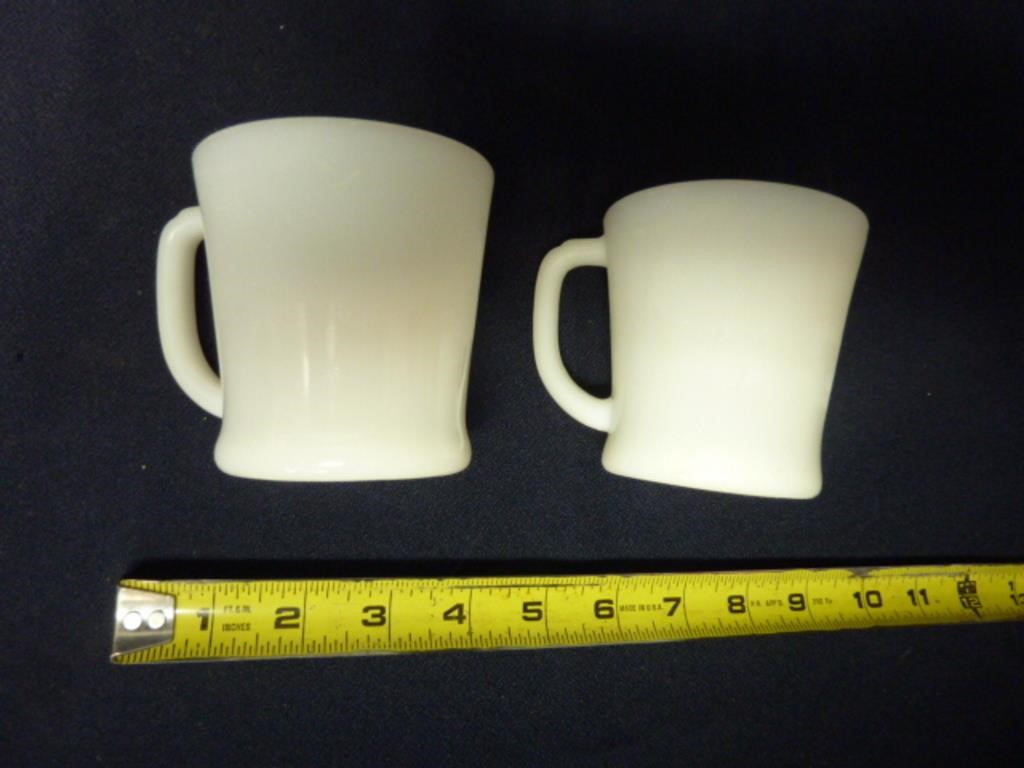 PAIR OF FIRE-KING WARE MUGS