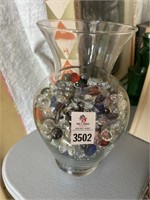 Vase full of Glass Rocks