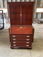 Red Wood Secretary Desk