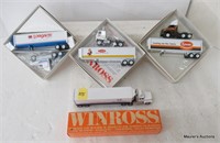 4 Winross Trucks