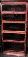 Vintage Oak Barrister Lawyer's Bookcase Cabinet