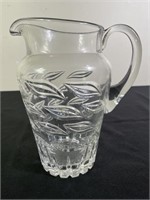 Crystal Leaf Pattern Water Pitcher