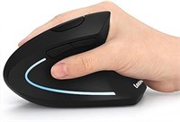 Ergonomic Vertical Wireless Mouse, Black
