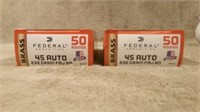 2 boxes-45 Automatic Pistol Cartridges