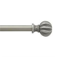 Curtain Rod 28-in to 48-in Silver Steel Single