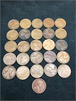 (25) 1920S Lincoln Wheat Pennies