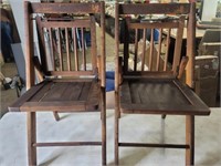 Hickory Wood Foldable Chairs