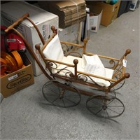 Antique Wicker Doll Carriage