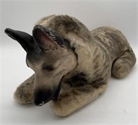 Plush Rin-Tin-Tin Rubber Faced Toy Dog-Large