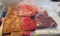 ASSORTED SAARI, FABRIC PIECES