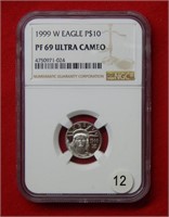 1999 W Eagle Platinum $10 NGC PF69 Ultra Cameo