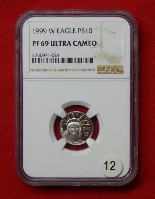 1999 W Eagle Platinum $10 NGC PF69 Ultra Cameo