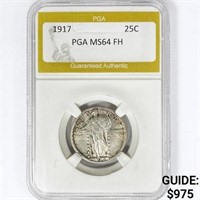 1917 Standing Liberty Quarter PGA MS64 FH