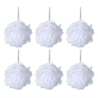 iboodi Bath Sponge Loofah Shower Pouf White Mesh S