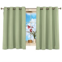 Short Blackout Window Curtain Panel with Easy