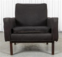 Jens Risom Black Upholstered Armchair