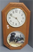 Battery operated clock with porcelain Franklin