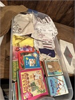 flat rolling tote of children books,