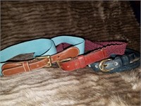 Three Vintage Dooney and Bourke Belts