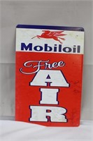 Metal sign, Mobil Oil, 8 X 10"