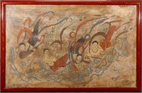 Qing Dynasty single color glaze pedestal