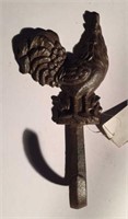 Rooster wall hook, 8" tall