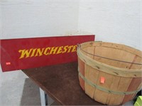 22" x 7" Winchester Glass sign Panel (1 end broken