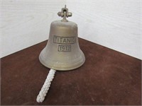 Brass Wall Mount Bell inscribed Titanic 1912