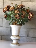 Vase with Faux Flowers