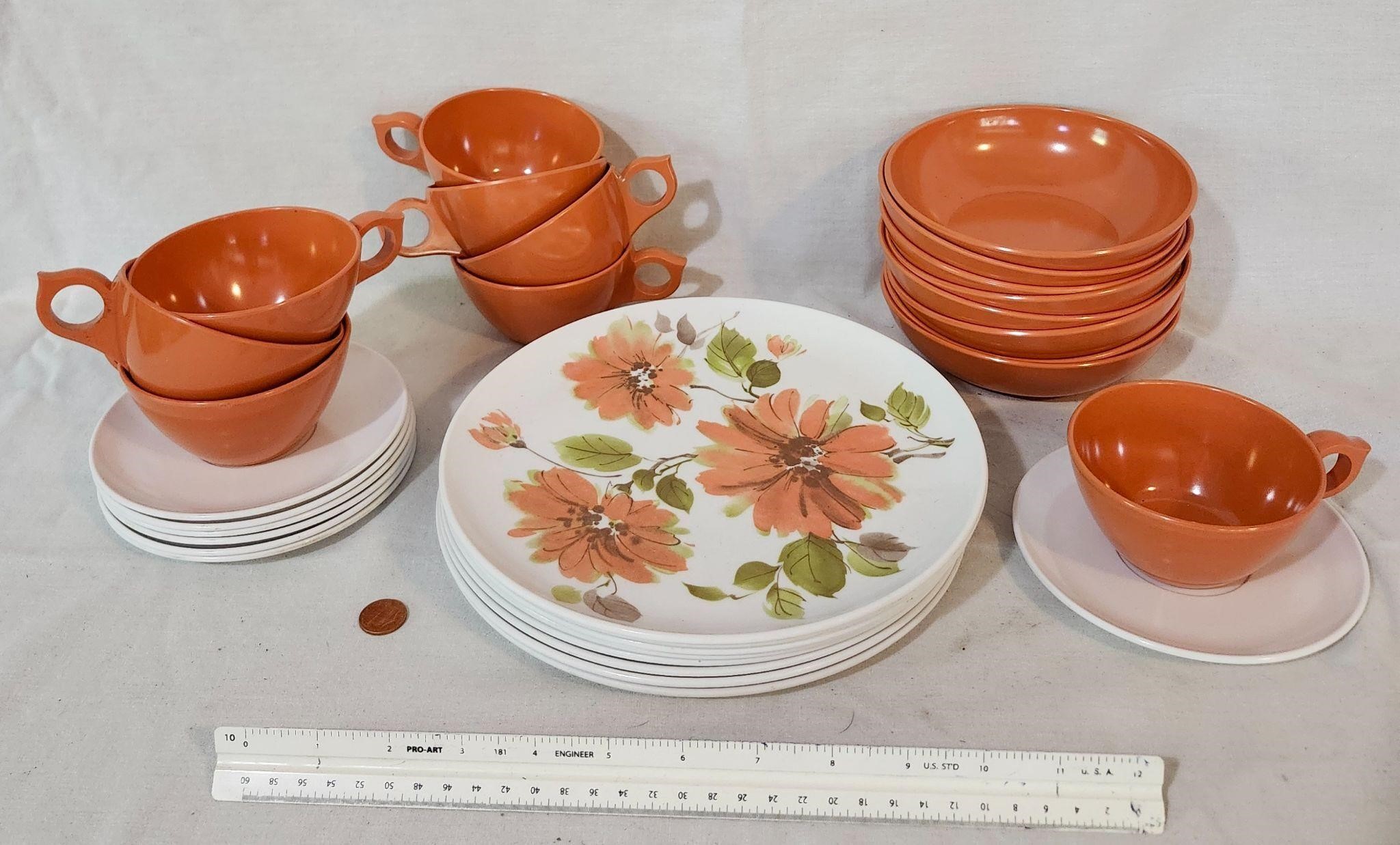 MCM Melamine dinnerware set