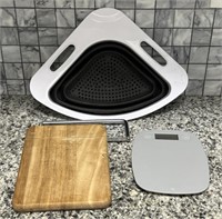 cheese cutter/strainer/food scale