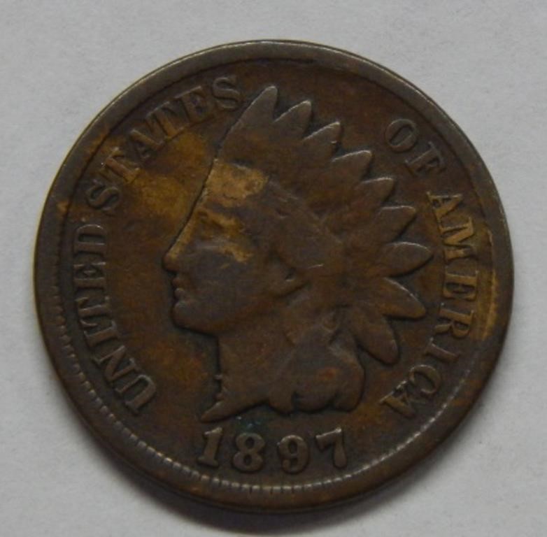 1897 Indian Head Cent "I in Neck" Mint Error