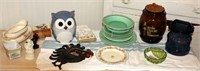 Vintage Kitchen & Decor Lot- Cookie Jars, Plates +