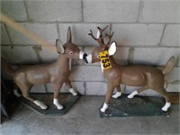 2-concrete deer statues