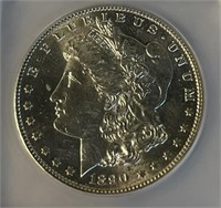 1890-S Morgan Silver Dollar MS61 ICG Graded