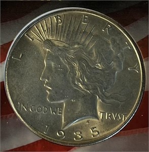 1935-P Peace Silver Dollar MS63 Collectible COIN