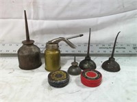 SMALL VINTAGE OIL CANS