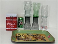 Coca Cola, cabaret vintage mint, 6 verres et