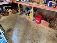 All items under counter on right side/back of room