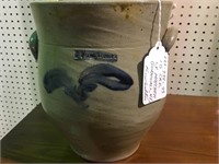 1 GALLON OVOID CROCK I.V. MACHETT CORNWALL NY