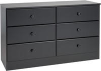 Prepac Astrid 6 Drawer Dresser  16x47x28 black