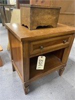 End Table 23"L x 24"H x 16"W & Wooden Box
